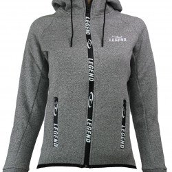 Vest trendy Legend design Fleece grijs - Maat: XL