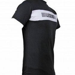 T-Shirt zwart Legends Aren't born, you become one - Maat: 2XS