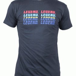 t-shirt zwart Legend regenboog - Maat: L