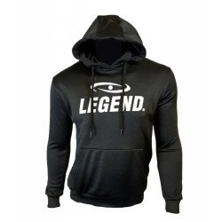 Hoodie dames/heren trendy Legend design zwart - Maat: M