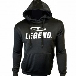 Hoodie dames/heren trendy Legend design zwart - Maat: XXL