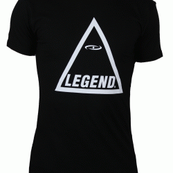 t-shirt zwart Legend triangle - Maat: XS
