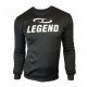 Trui/sweater dames/heren SlimFit Design Legend  Zwart - Maat: M