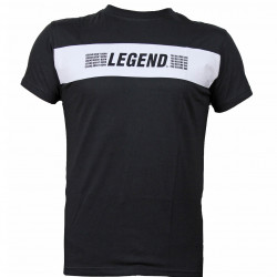 T-Shirt zwart Legends Aren't born, you become one - Maat: XS