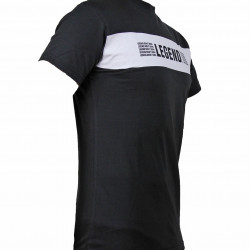 T-Shirt zwart Legends Aren't born, you become one - Maat: XS