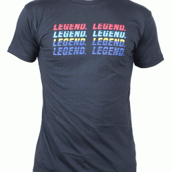 t-shirt zwart Legend regenboog - Maat: XXXL