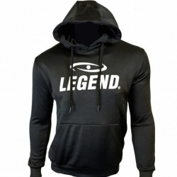Hoodie dames/heren trendy Legend design zwart - Maat: M