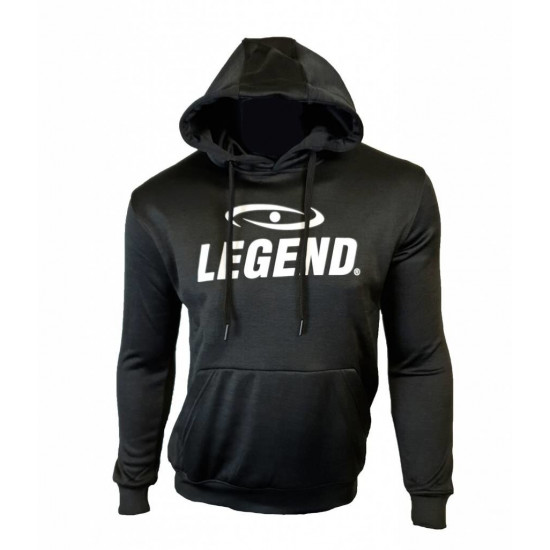 Hoodie dames/heren trendy Legend design zwart - Maat: L