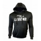 Hoodie dames/heren trendy Legend design zwart - Maat: XL