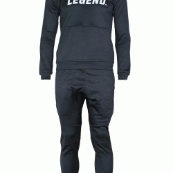 Joggingpak dames/heren met hoodie zwart - Maat: XXXXS