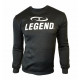 Trui/sweater dames/heren SlimFit Design Legend  Zwart - Maat: XL