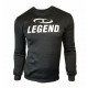 Trui/sweater dames/heren SlimFit Design Legend Zwart - Maat: XXS Trui/sweater dames/heren SlimFit Design Legend Zwart - Maat: XXS